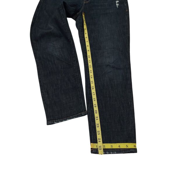 Frame Jeans Womens 26 Blue Le Gargon Crop Boyfriend Dark Wash Mid Rise Denim - Picture 12 of 12